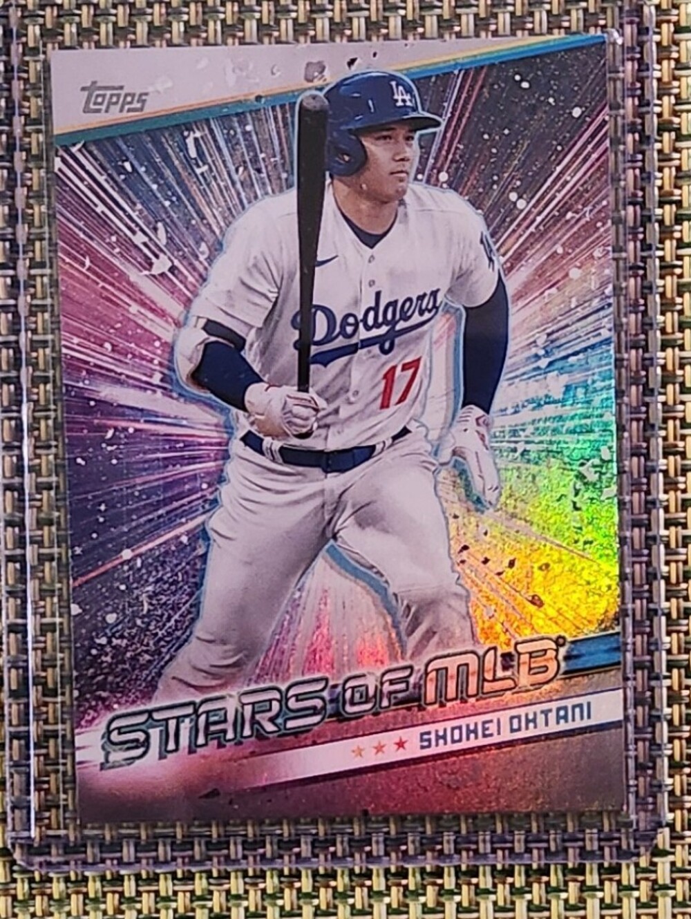 Shohei Ohtani Holographic Rainbow Foil Baseball Card